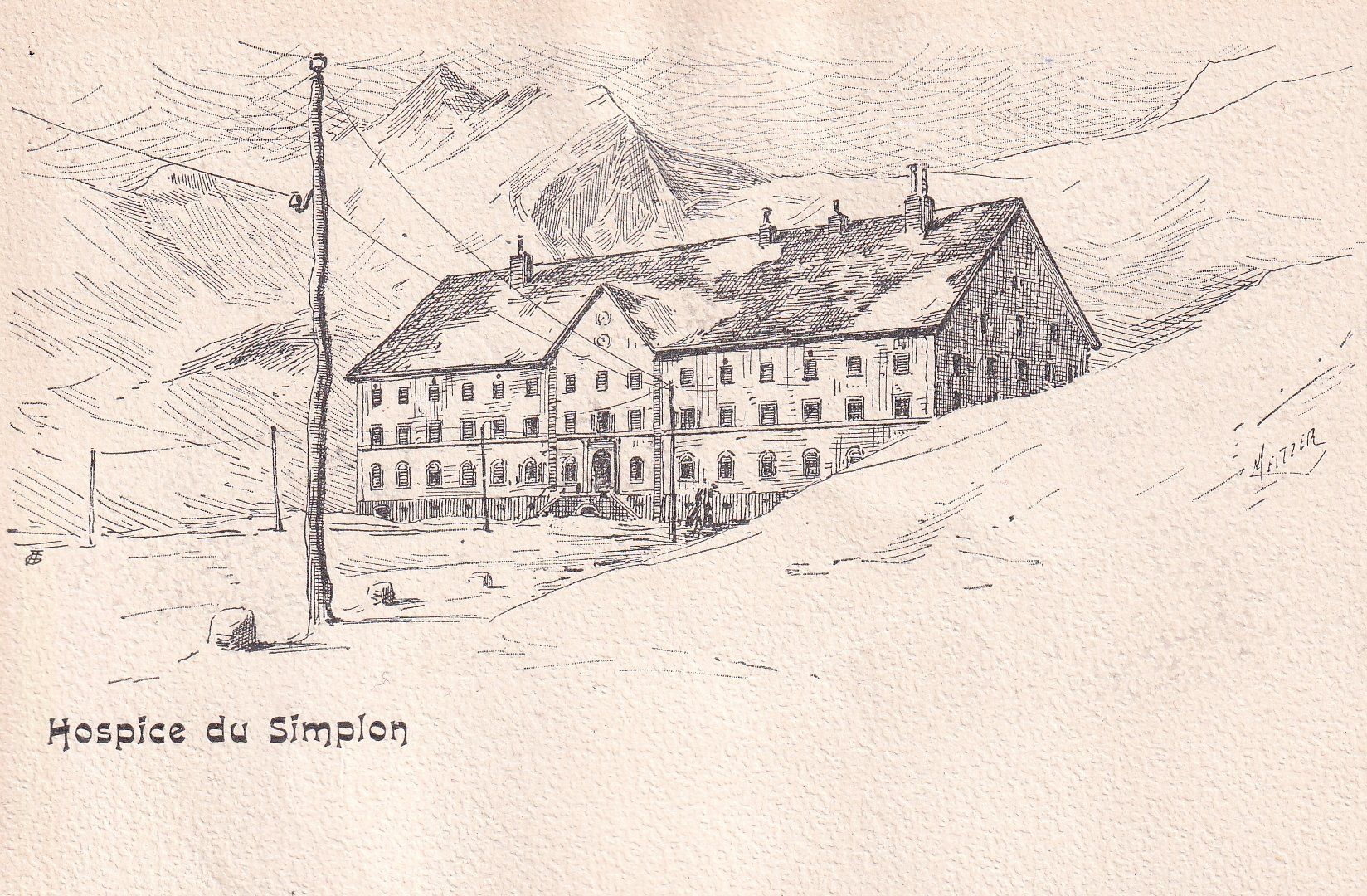 Cartoline postali: Simplon - Hospiz  VS   -    5  diverse Ansichtskarten – Usato da Brig venduto da Valcards54 1