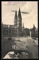 Bremen, Zeppelin Hansa fliegt über den 