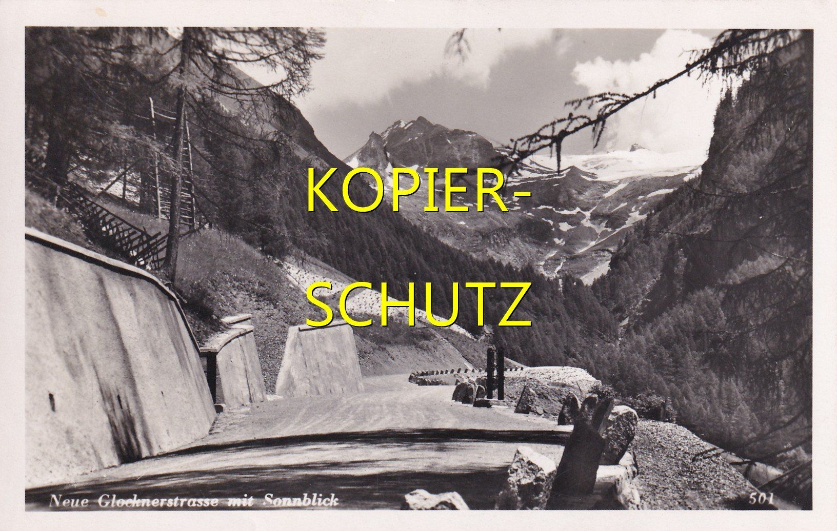 Cartoline postali: Neue Glocknerstrasse mit Sonnblick /bc – Usato da Hombrechtikon venduto da Rudolf07