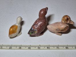 Enten Figuren Edelstein Feueropal Opal Handarbeit Mexiko