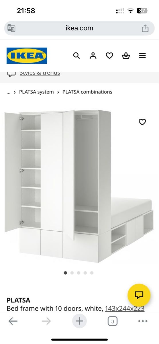 Ikea Letti: IKEA PLATSA Bed & Wardrobe Combination (Discontinued Model)  – Usato da Glattpark(Opfikon) venduto da mbl_q8jq 3