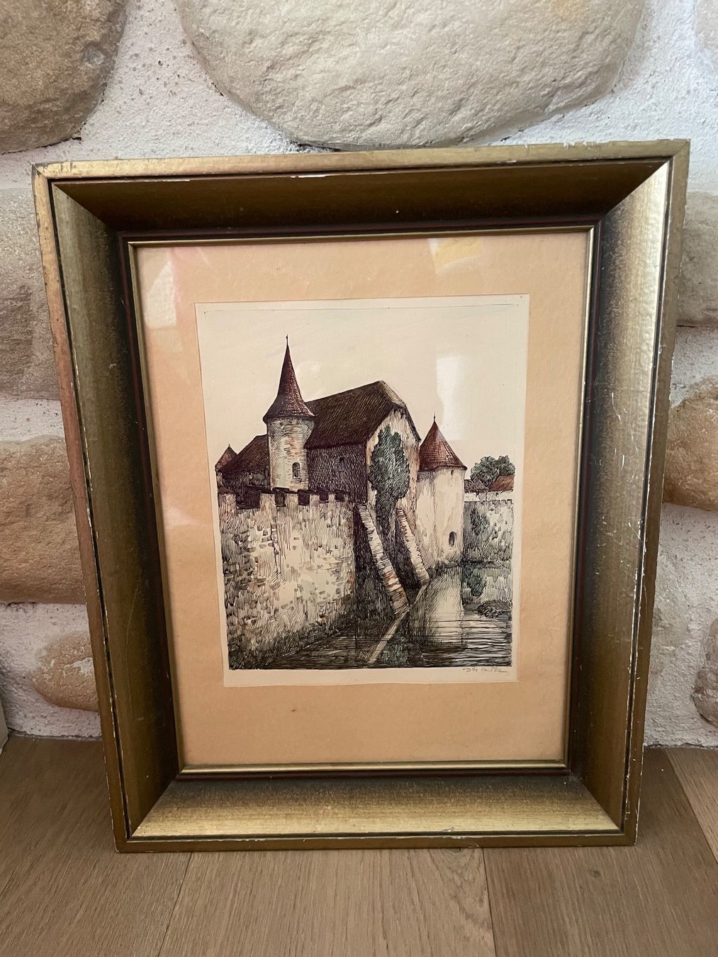 Grafica & Litografie: Antikes Bild mit Goldrahmen – Usato da Neuwilen venduto da bobbel01 2