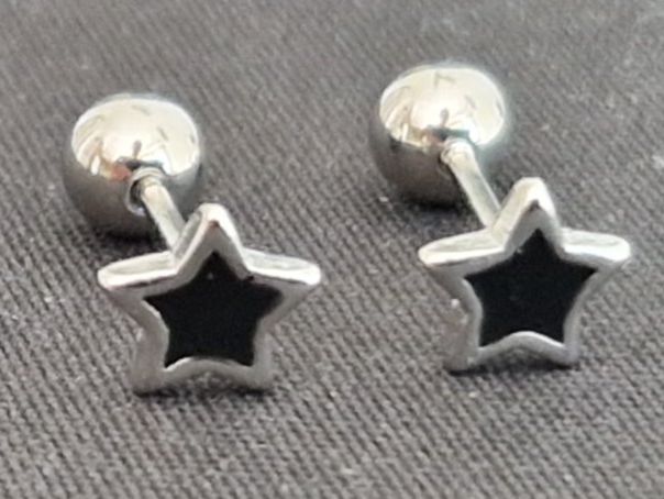 Boucles D'oreilles Pendantes Argent Sterling 925 - 9 Brillants - Motif Chainon - Neuf