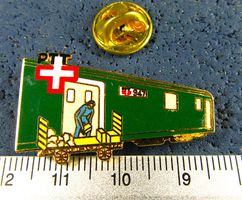 PTT SBB POST-GEPÄCKWAGEN BAHNHOF UMLADEN PIN ENAMEL