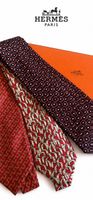 Cravate Hermès Paris en soie 100% – Motif classique 💎