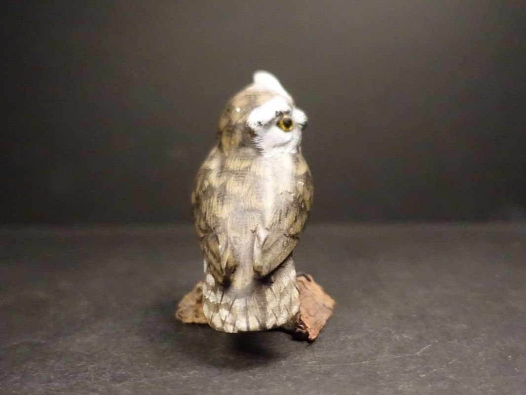 Statuette: Eule handbemalt aus Holz – Usato da Russikon venduto da Eulenfeder 3