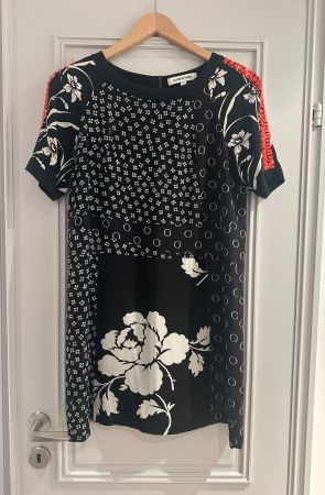 Sommer Abend Kleid, Gr S, mit orangen Steinen, von Bongenie