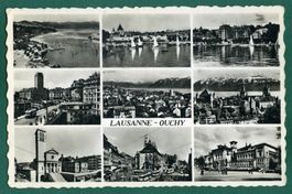 Lausanne-Ouchy, 9 Ansichten, 1954, gelaufen