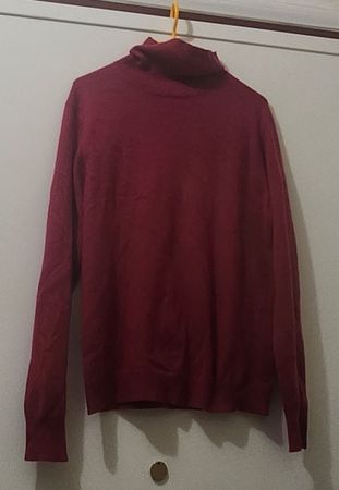 Pull col roulé Eric Bompard pur cachemire rose  taille L/XL 