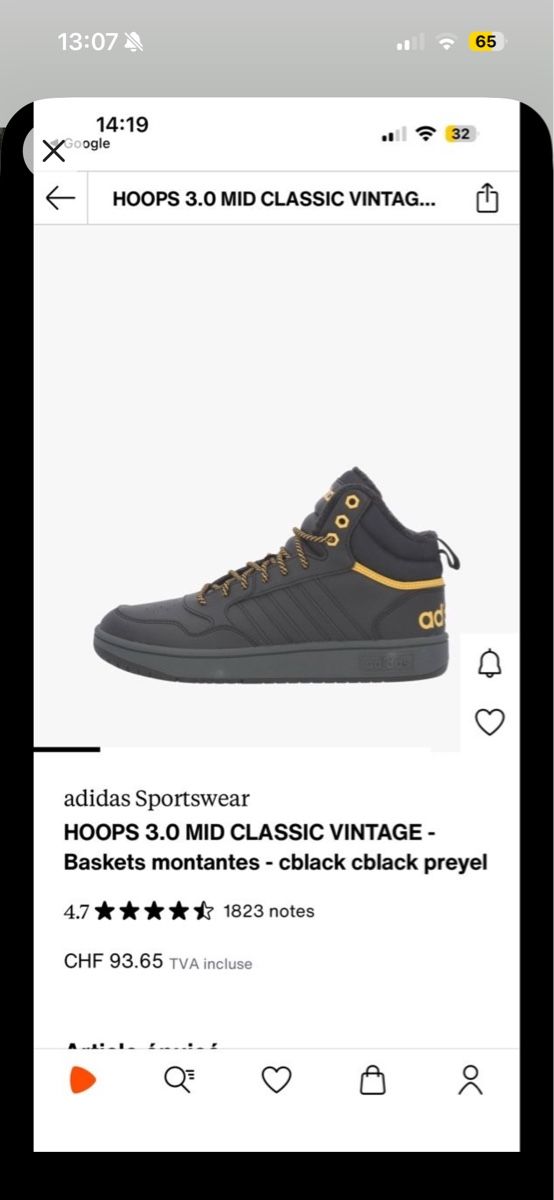 Adidas Chaussures hommes: Adidas Hoops 3.0 MID – Neuf (Voir description) à Corpataux par seniz 7