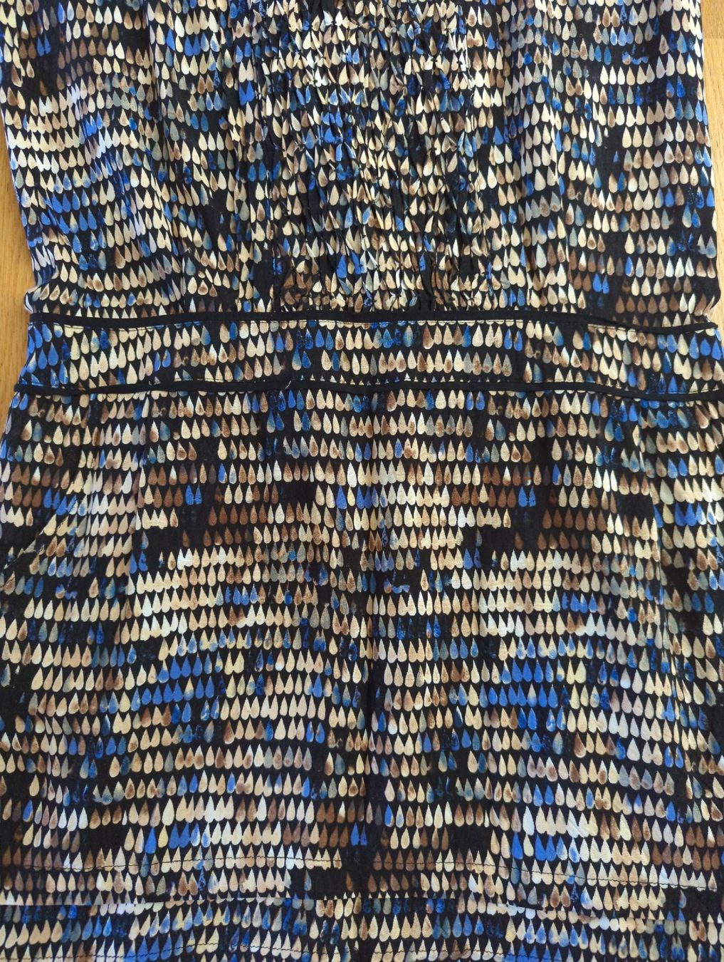 Vestiti: Herbst Kleid mit Muster blau beige braun 38 – Nuovo (secondo la descrizione) da Winterthur venduto da Glauriane 1