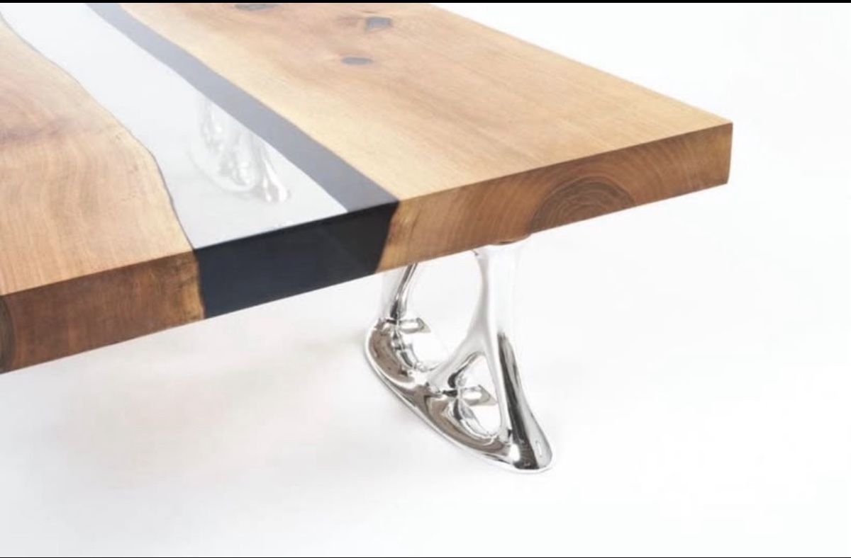 Tavoli: Neuwertiger Epoxidharz Designertisch – Nuovo e nell'imballaggio originale da Domat/Ems venduto da L_7013 1