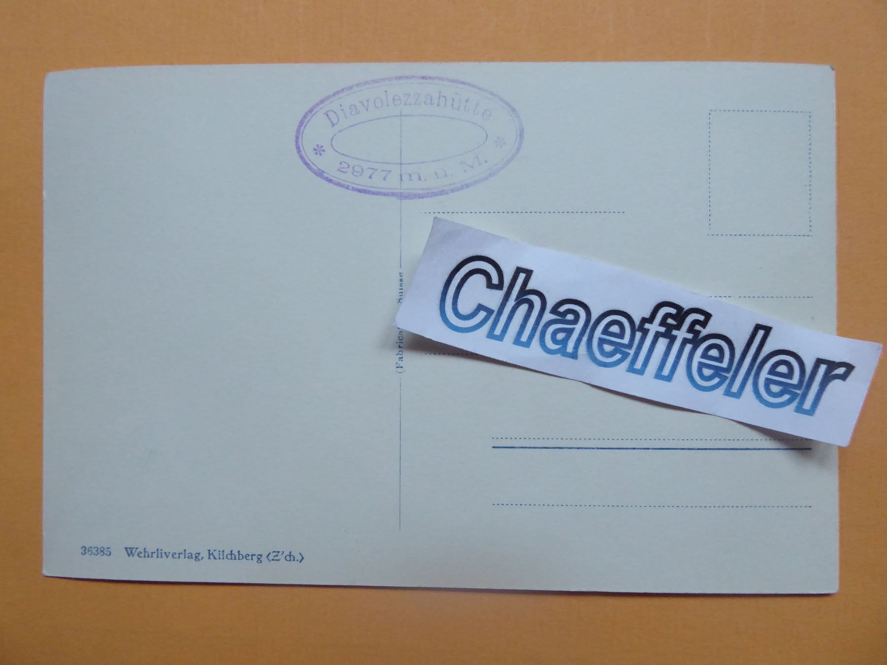 Cartoline postali: Diavolezzahütte mit Piz Palü – Nuovo (secondo la descrizione) da Zürich venduto da Chaeffeler 1