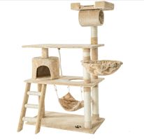 Kratzbaum Marcel beige 141 cm, Sisal, inklusive Treppe, Spi