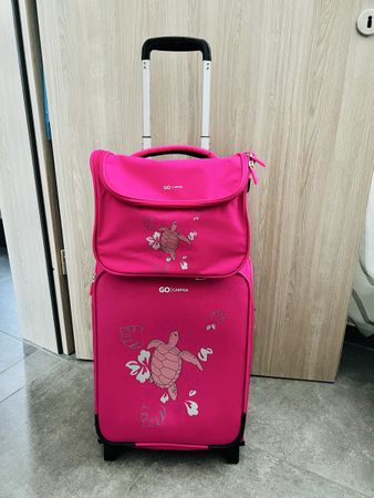 Valise GO CARPISA rose avec tortue taille cabine
