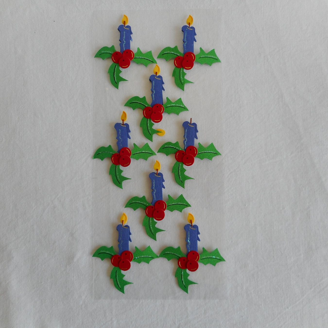 Sticker: 3D Sticker gross - Blaue Weihnachtskerzen – Nuovo e nell'imballaggio originale da Niederlenz venduto da Berghem