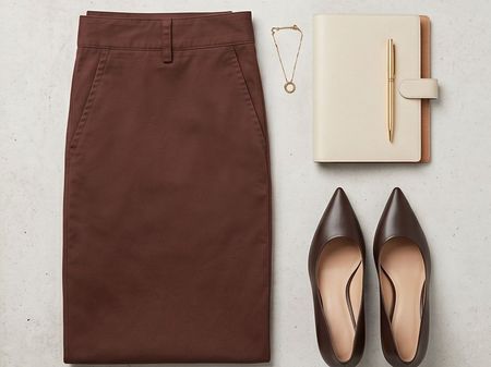 Grace & Mila Jupe crayon chocolat - neuve - XS