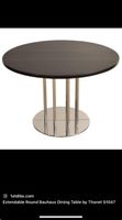 Runder ausziehbarer Design Esstisch, ähnelt dem Thonet S 104