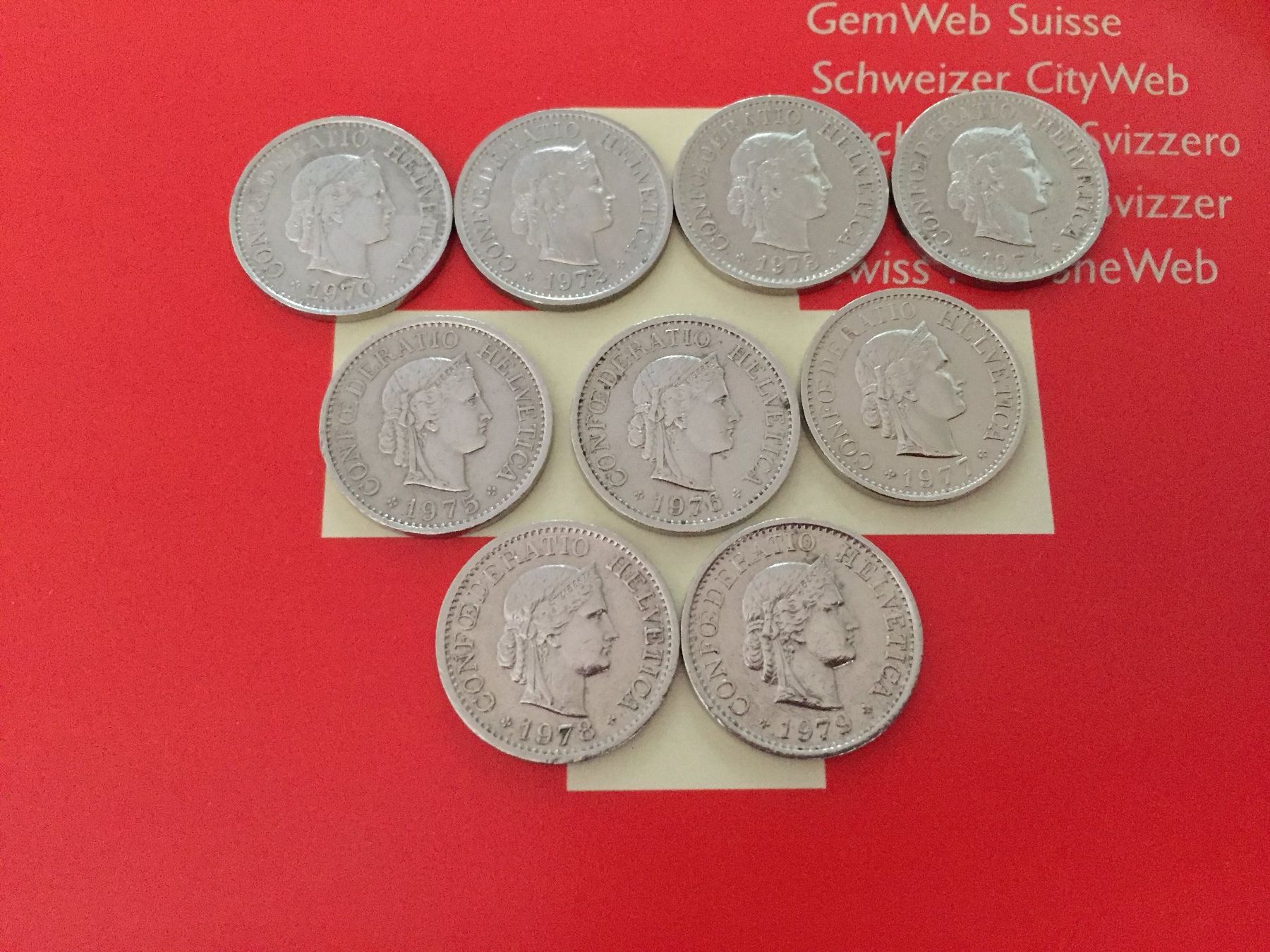 Tutti le monete: 10 Rappen 1970 - 1979 komplett – Usato da Elsau venduto da herbybay 7