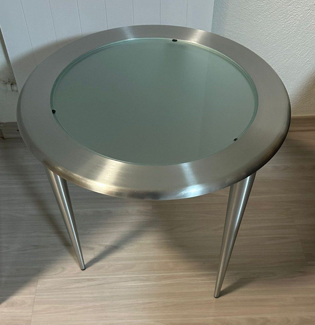 Tavoli: Couch- / Kaffeetisch aus Chromstahl/Glas – Usato da Kreuzlingen venduto da stella109