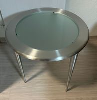 Couch- / Kaffeetisch aus Chromstahl/Glas