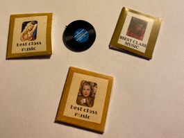 Schallplatten 3x fürs Puppenhaus aus England