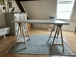 Schreibtisch IKEA weiss Holz guter Zustand
