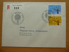 Europa FDC mit kurzem Ast
