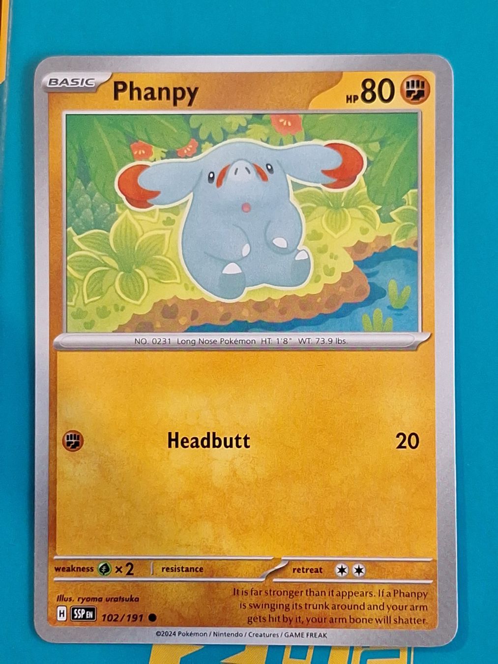 Pokémon Carte collezionabili: Phanpy - Pokemon Surging Sparks – Usato da Altstätten SG venduto da GGsGameshop