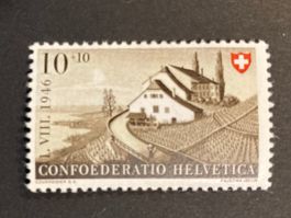 Pro Patria 1946 - Weinbauernhaus 10 Rp ** (ZNr 31)