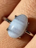 100% natürlich blauen Spitzenacht Natursteinring verstellbar