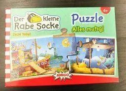Puzzle Rabe Socke, 2x24 Teile, Komplett!
