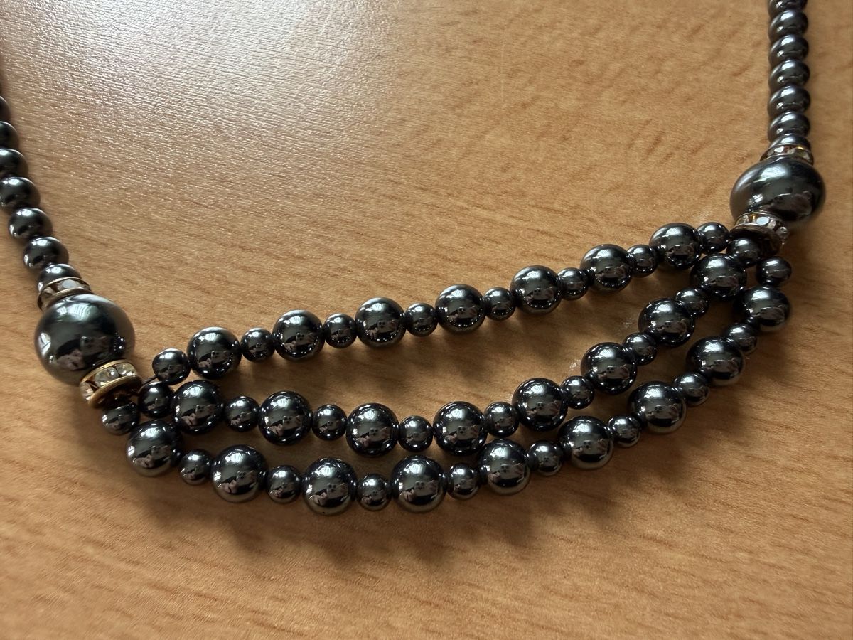 Catenine: Hämatit Kette Vintage – Usato da Lamone venduto da LaCantinaMagica 2