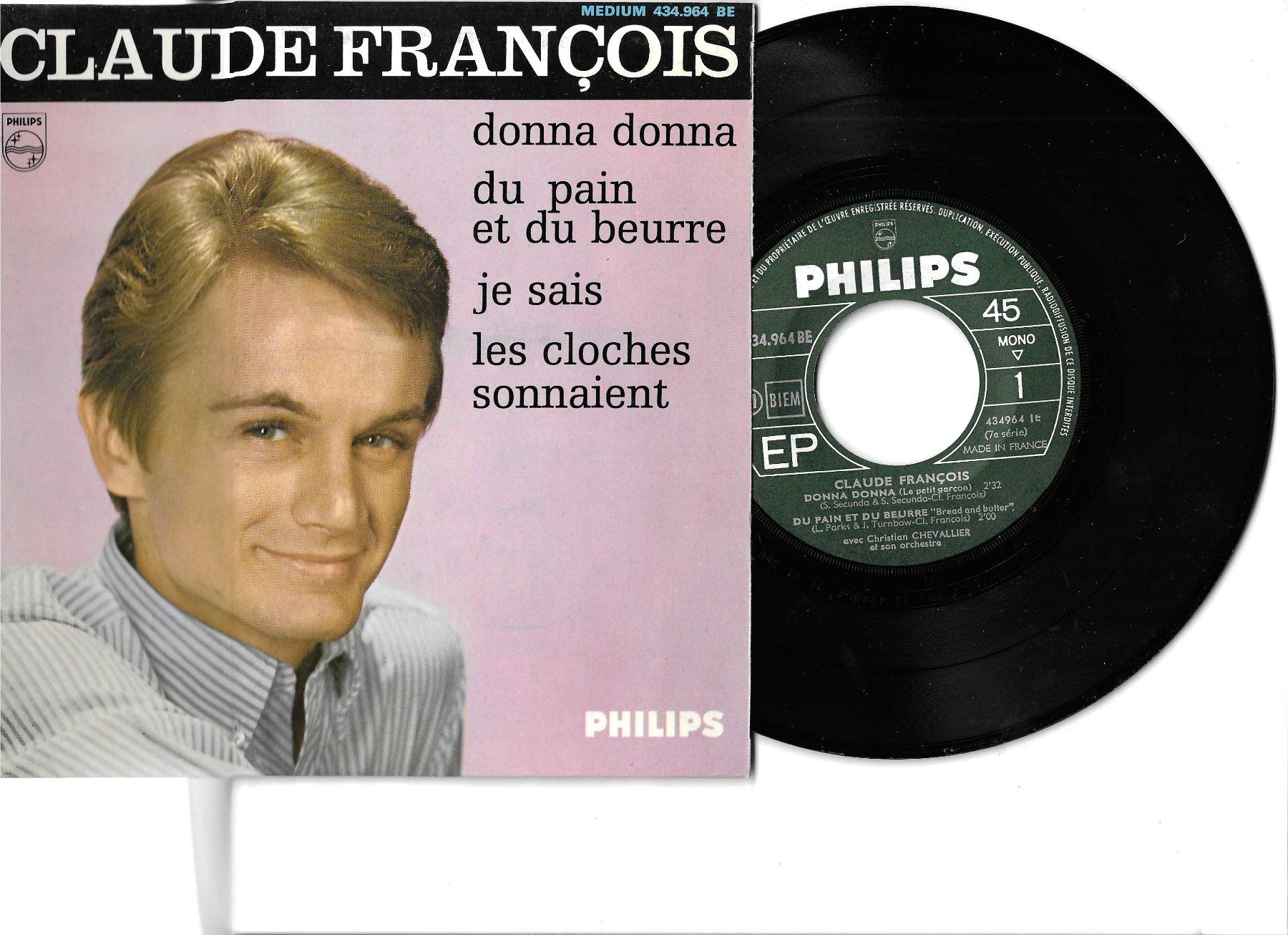 Schallplatten: Claude François EP - Donna Donna – Gebraucht aus Savagnier von Ne2065