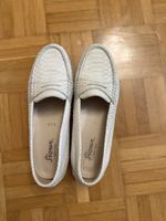 Damen Loafer Sioux Leder Schlangenhaut Weiss 38.5