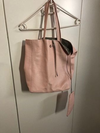 Tasche, Vera Pelle, 100% Leder, rosa