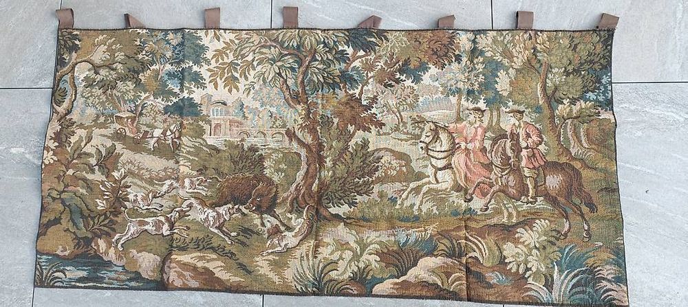 Tapisserie Vintage 70s - Chiens Jouant Au Poker - 56x38 Cm - Déco Man Cave