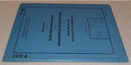 1953 SBB REGLEMENT SICHERHEITSSTEUERUNG / ZUGSICHERUNG 435.1