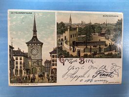antike Postkarte - Gruss aus Bern - 1893