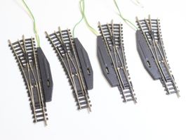 Minitrix 4 x Elektro Weiche R4 14938 / ... - Neupreis: 160.-