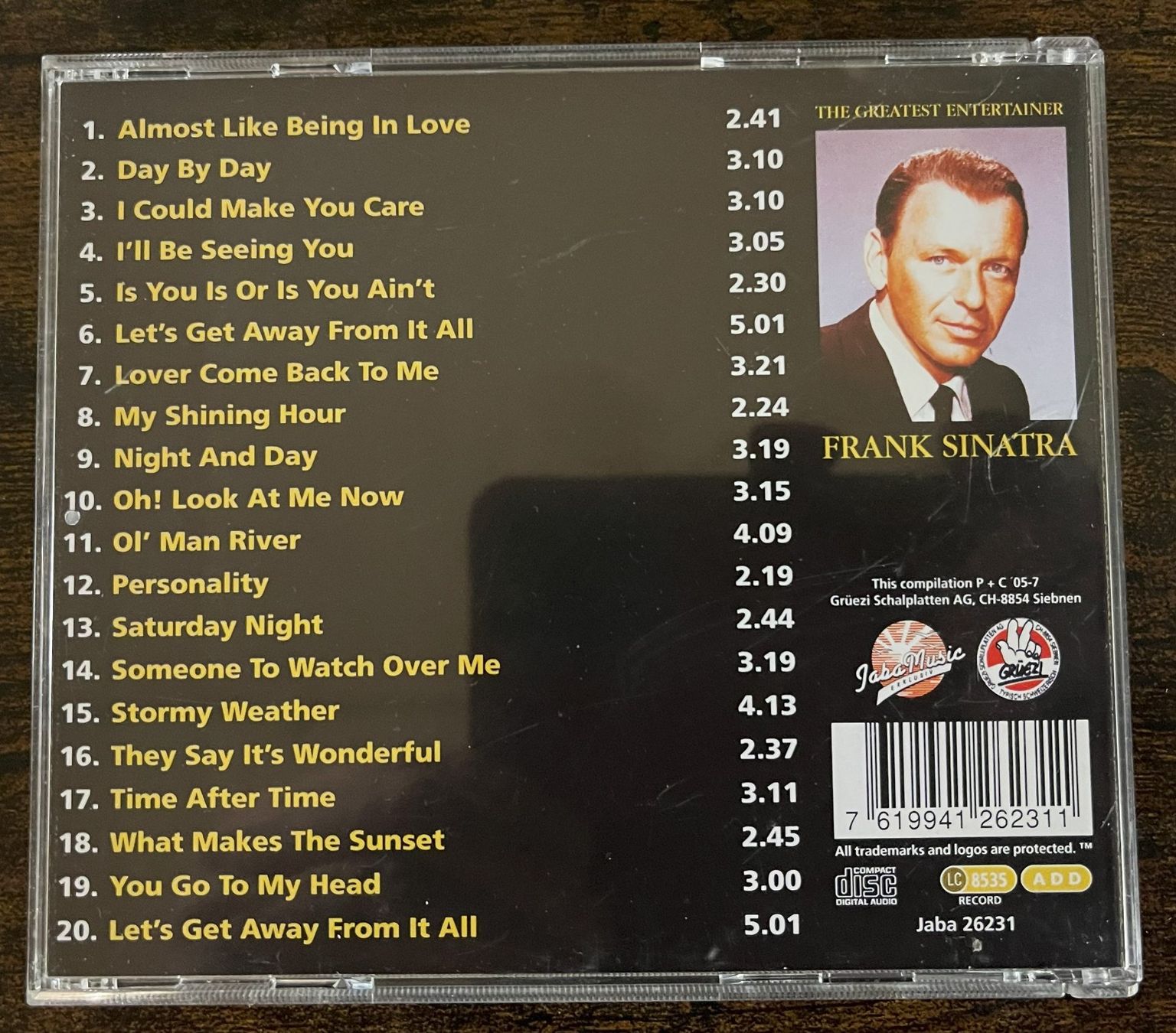 CD: Frank Sinatra, THE  GREATEST ENTERTAINER CD – Usato da Oftringen venduto da Vucki 1