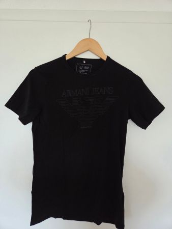 Armani Jeans AJ T-Shirt Herren S Schwarz | Made in Italy
