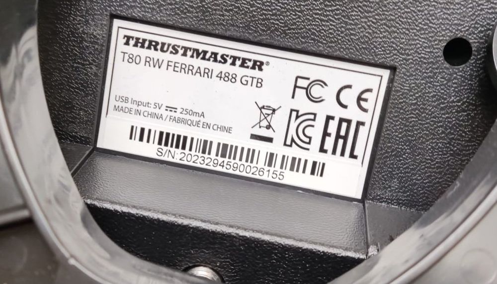 Thrustmaster T80 RW Ferrari 488 GTB PC/PS4/PS5
