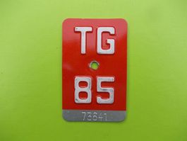 Velonummer / Fahrradnummer TG 85