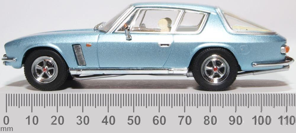 Jensen Modellini d'auto: Jensen Interceptor MK I 1966-1969 RHD hellblau met.     1:43 – Nuovo e nell'imballaggio originale da Gerlafingen venduto da espero88 7