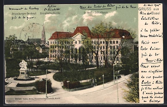 Cartes postales: Basel, Panorama mit Strassburger Denkmal – D'occasion à Berlin par bartko-reher