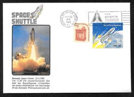USA Sonderbrief Space Shuttle 3 Startbeleg 22.3.1982