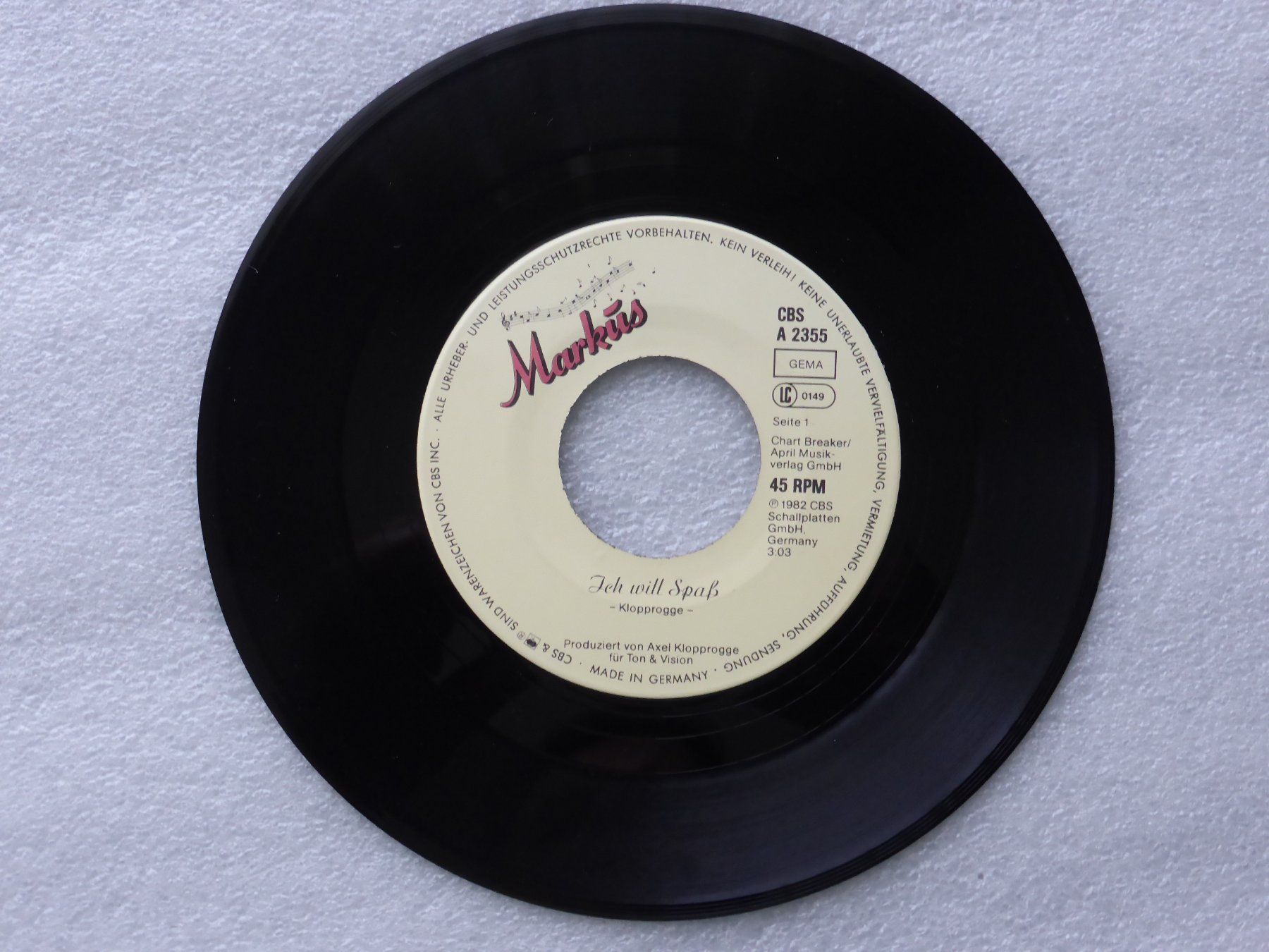 Vinyles: Vinyl Single   MARKUS – D'occasion à Küssnacht am Rigi par Mondkinder 1