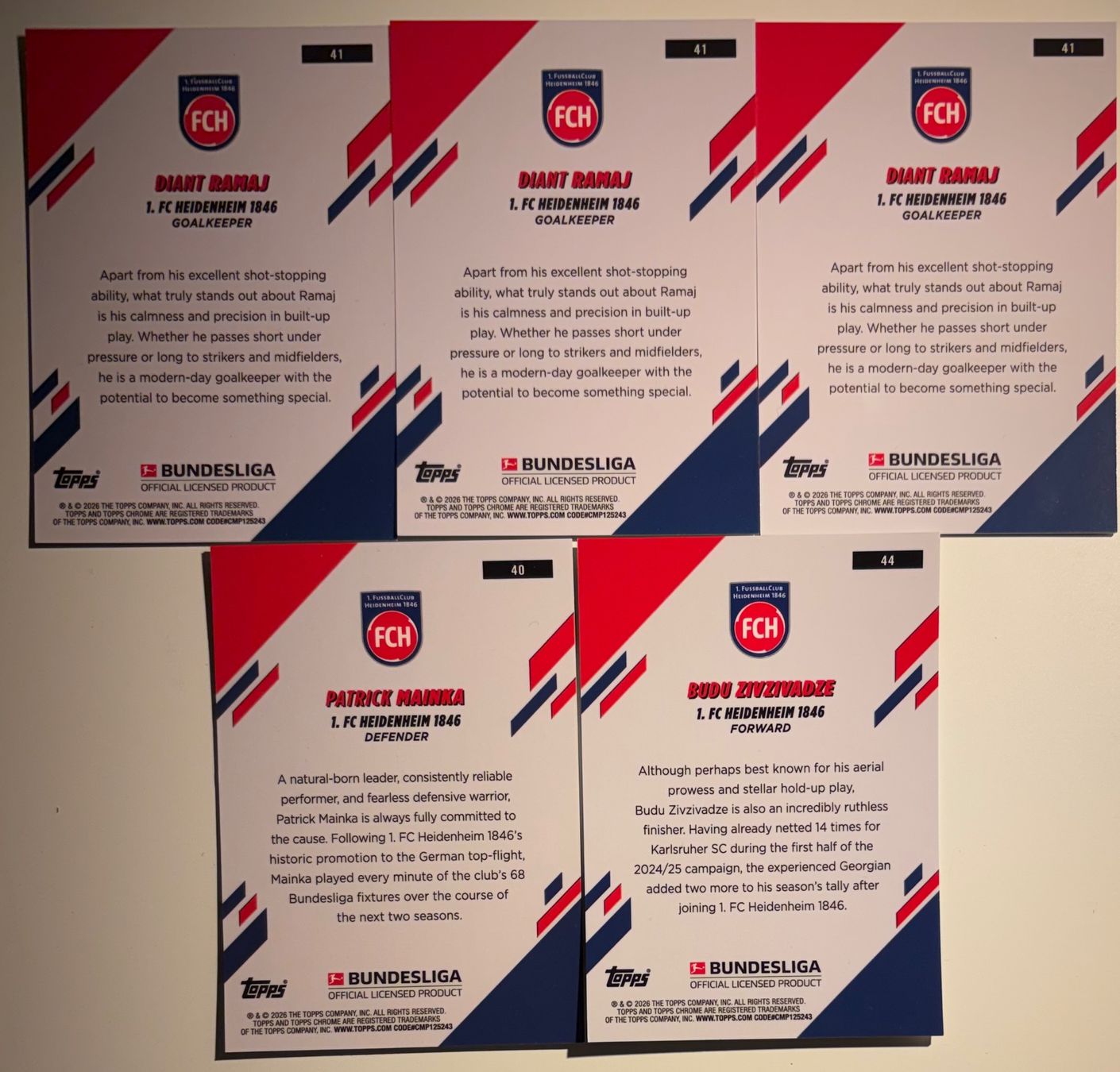 Topps Carte collezionabili: FC Heidenheim Topps Chrome Bundesliga – Usato da Meilen venduto da rr0 1