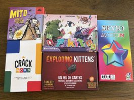 Lot de 5 jeux de société, très bon état